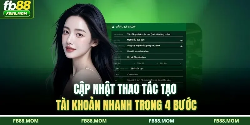 Cập nhật thao tác tạo tài khoản nhanh trong 4 bước